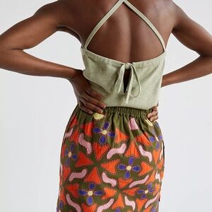 Maeve Abstract Embroidered Skirt